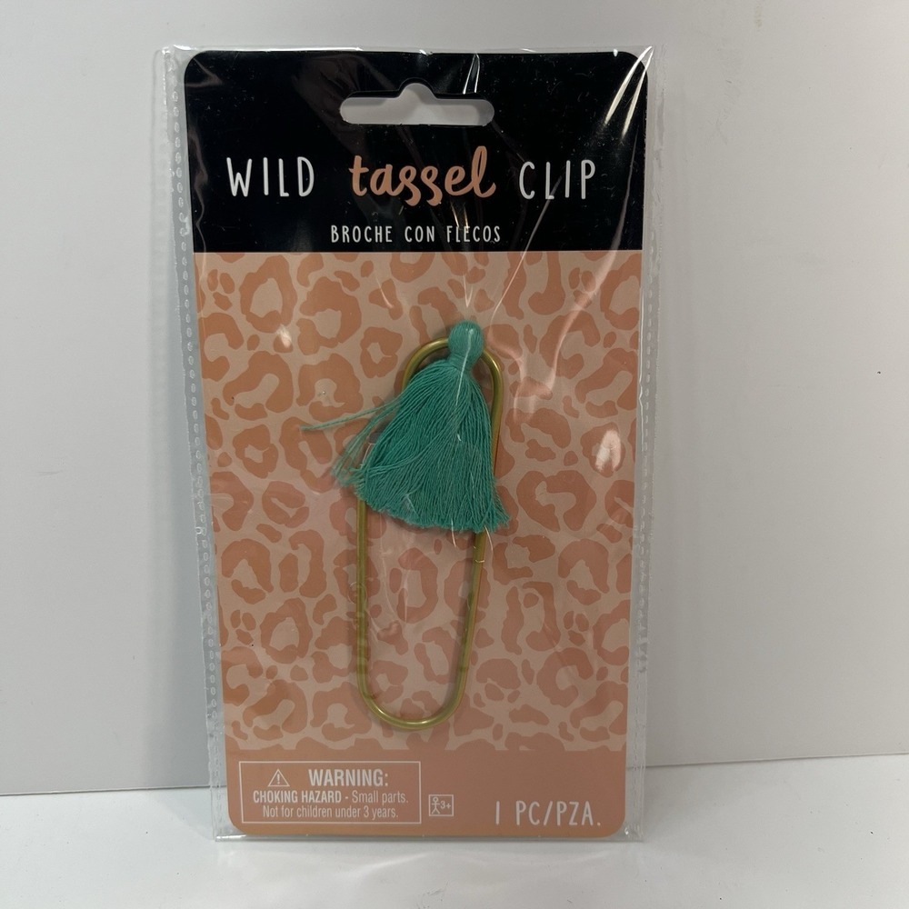 Amscan Jumbo Tassel Paper Clip Unisex OS Teal New Wild Tassel Bookmark 3902200